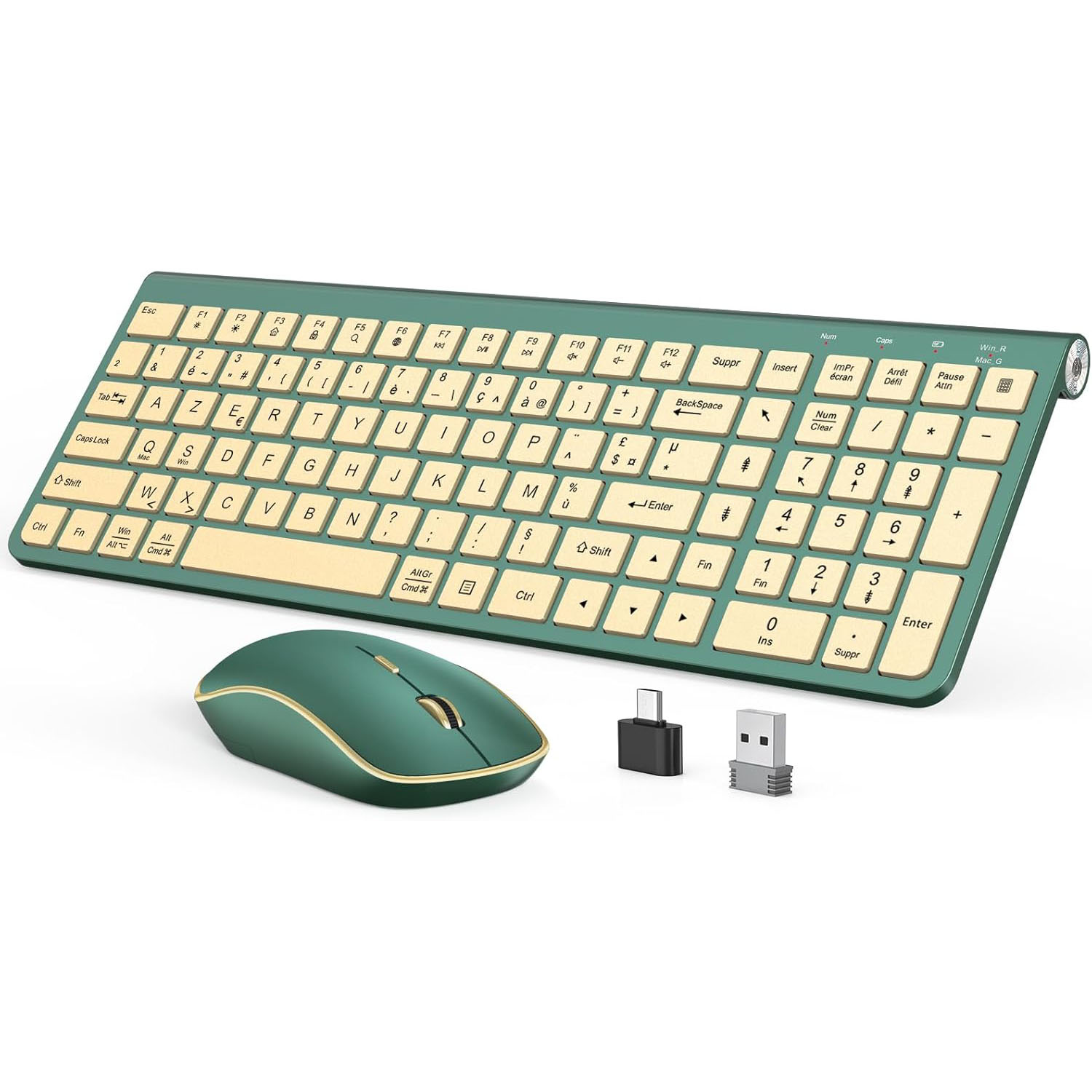 Gaming Keyboard Ergonomic - Ergonomic wireless keyboard and mouse, ultra-thin