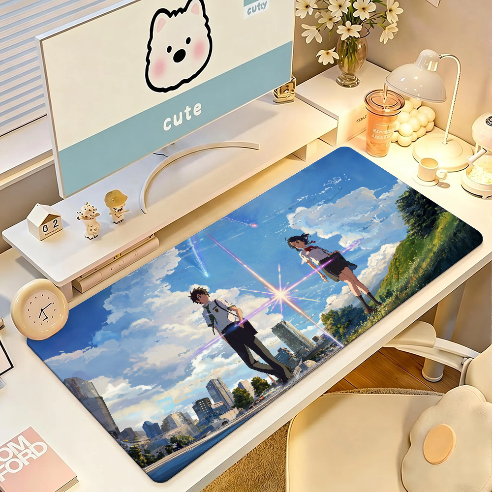 Gaming Keyboard Name - Anime Y-Your N-Name Mouse Pad Large