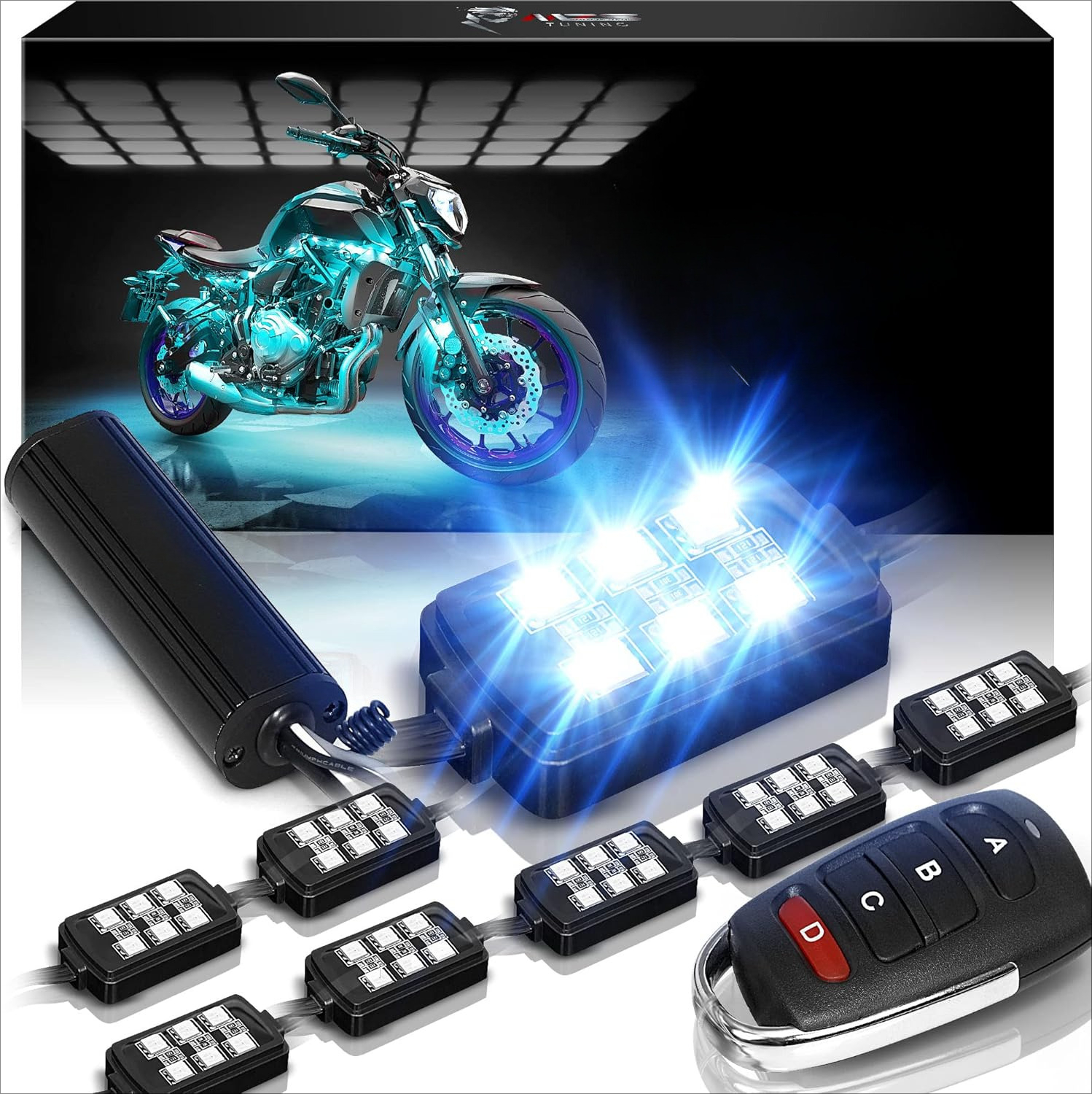 8Pcs Motorcycle LED Light Kit, - Rgb Underglow Strip recensione e prezzo