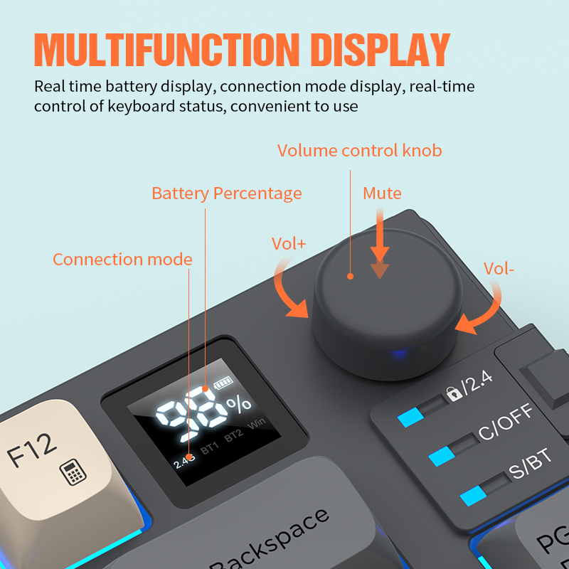 New Dual-Mode 80 Keys Wireless - Gaming Keyboard Ergonomic recensione e prezzo