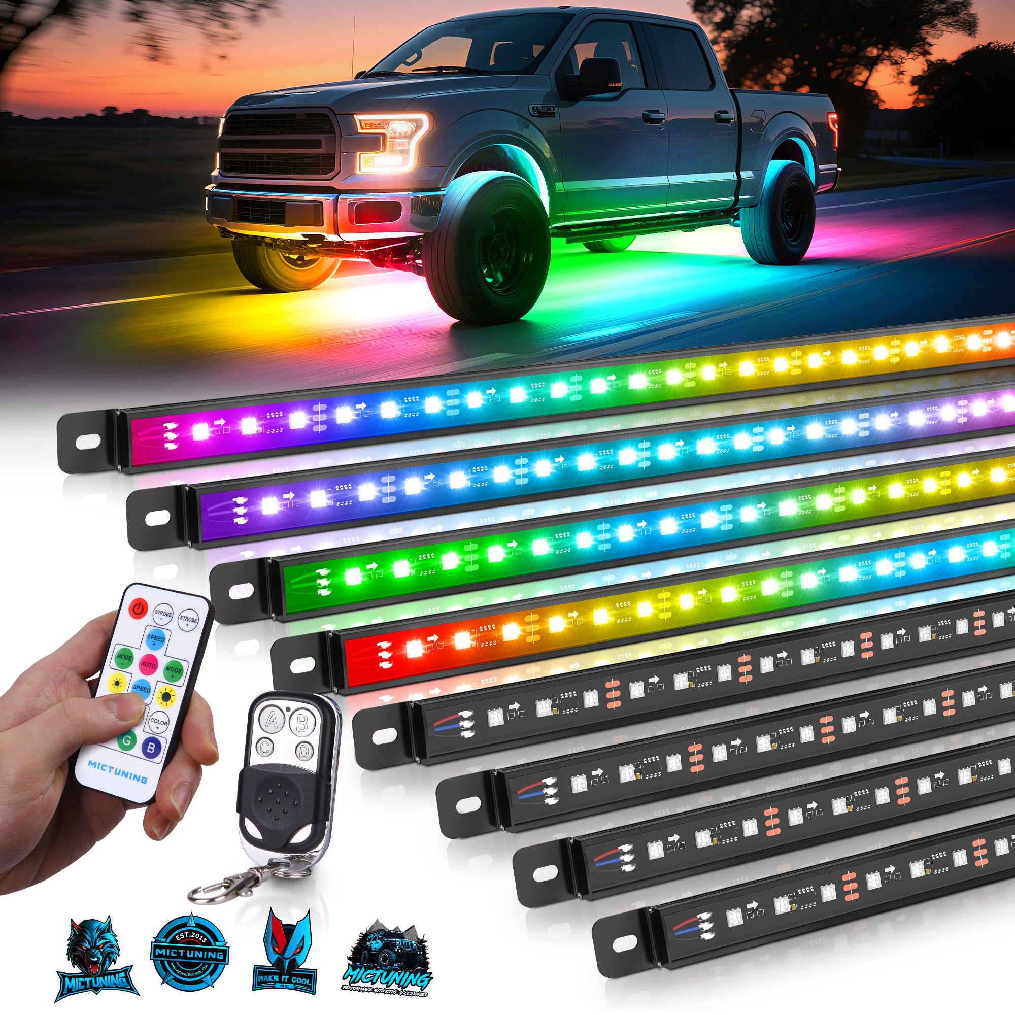 MICTUNING U8 Car Underglow Lig - Rgb Underglow Strip recensione e prezzo