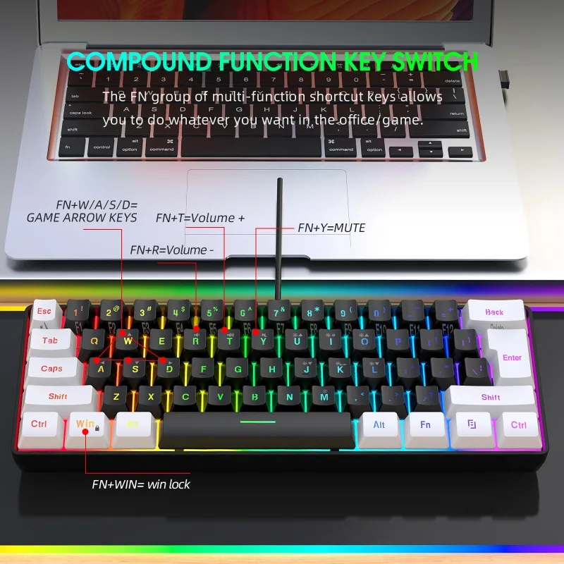 Keyboard and mouse 60% compute - Gaming Keyboard Bundle recensione e prezzo