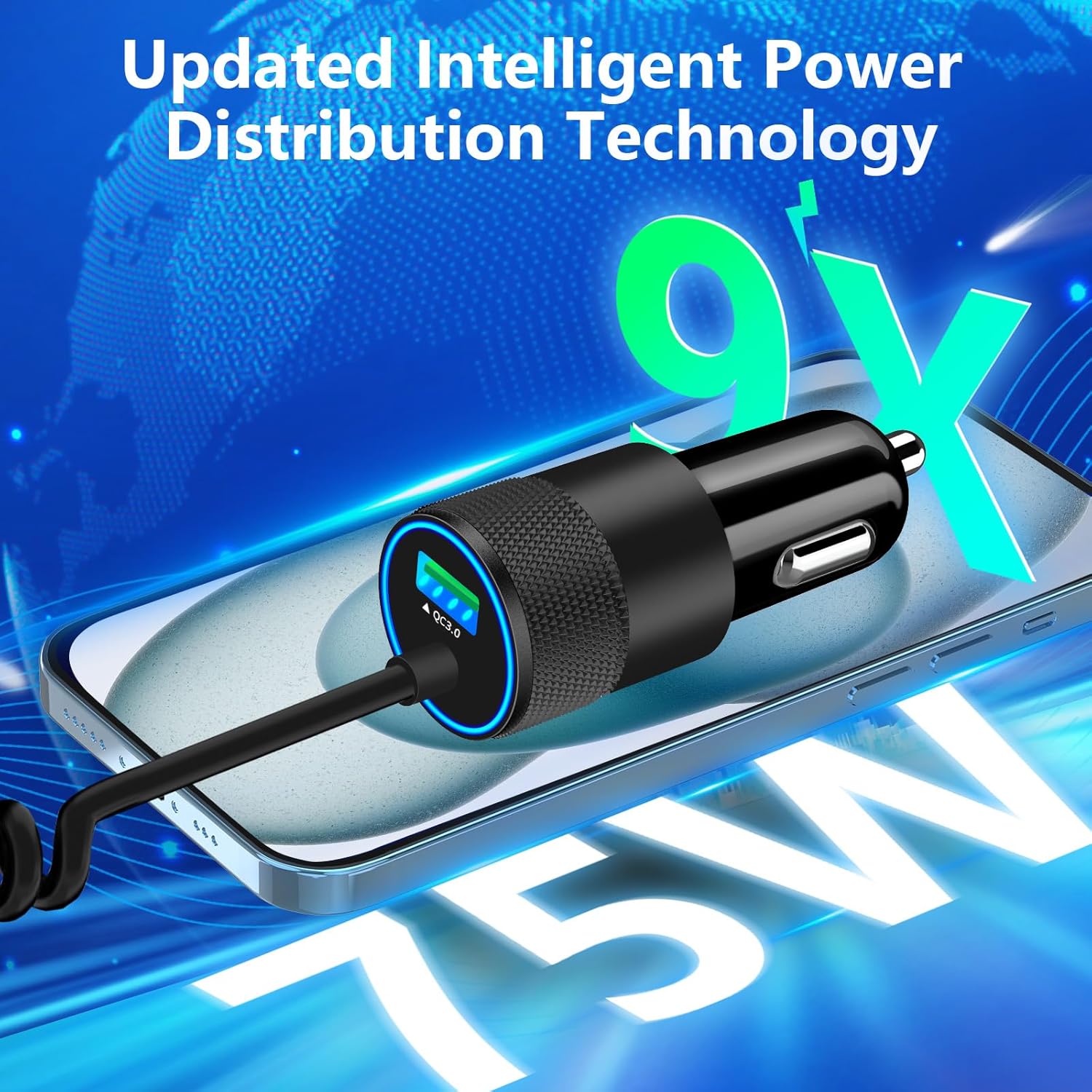 75W USB C Car Charger Fast Cha - Coiled Usb Cable recensione e prezzo