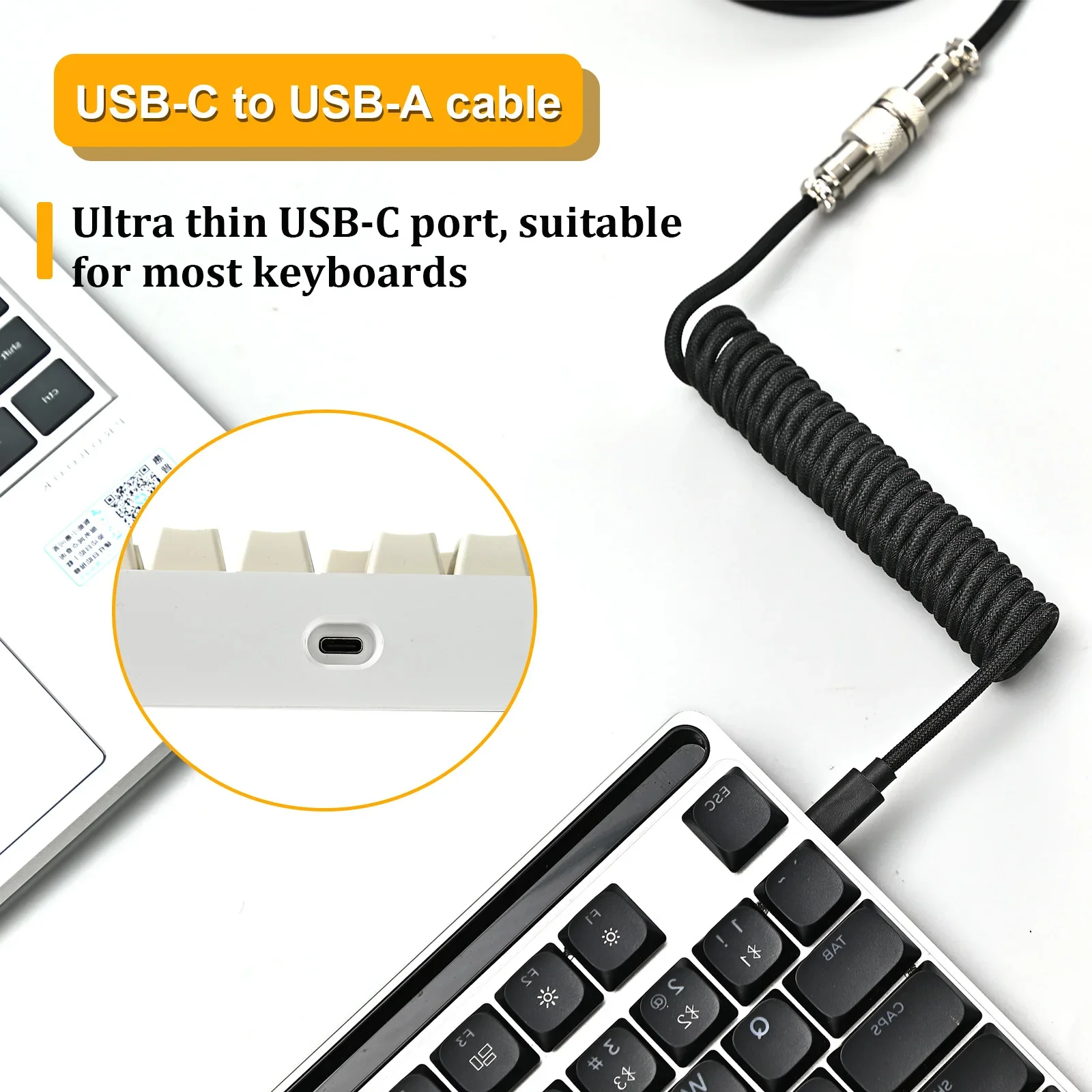 New Type C Coiled Cable USB Av - Gaming Keyboard Type C recensione e prezzo