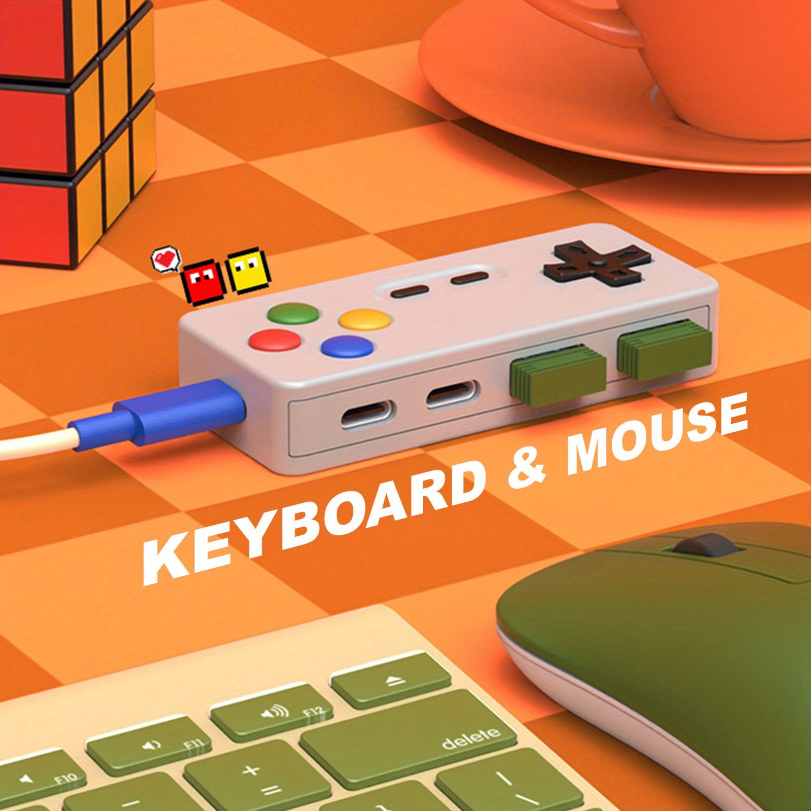 1PC Cartoon USB C Extension Ad - Gaming Keyboard Type C recensione e prezzo
