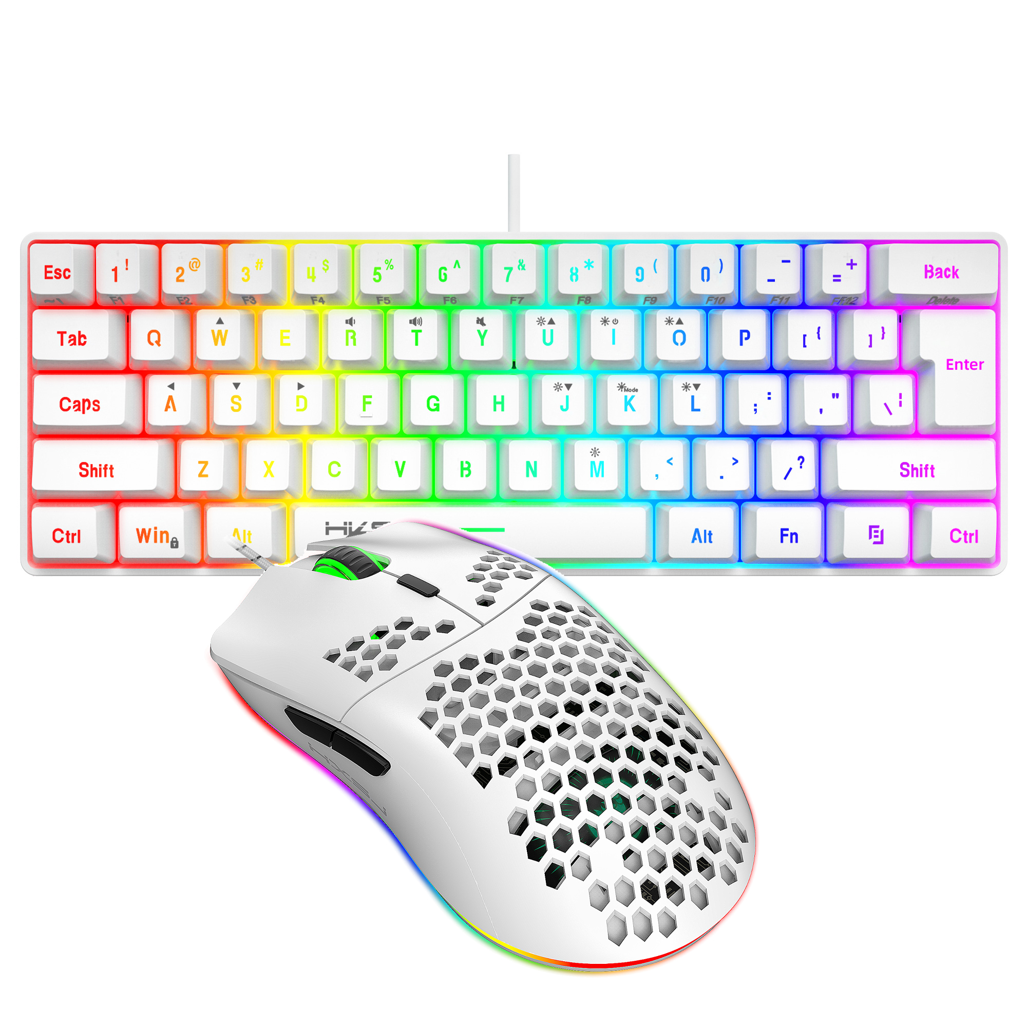 Hot selling HXSJ 61 keys V700  - Gaming Keyboard Bundle recensione e prezzo