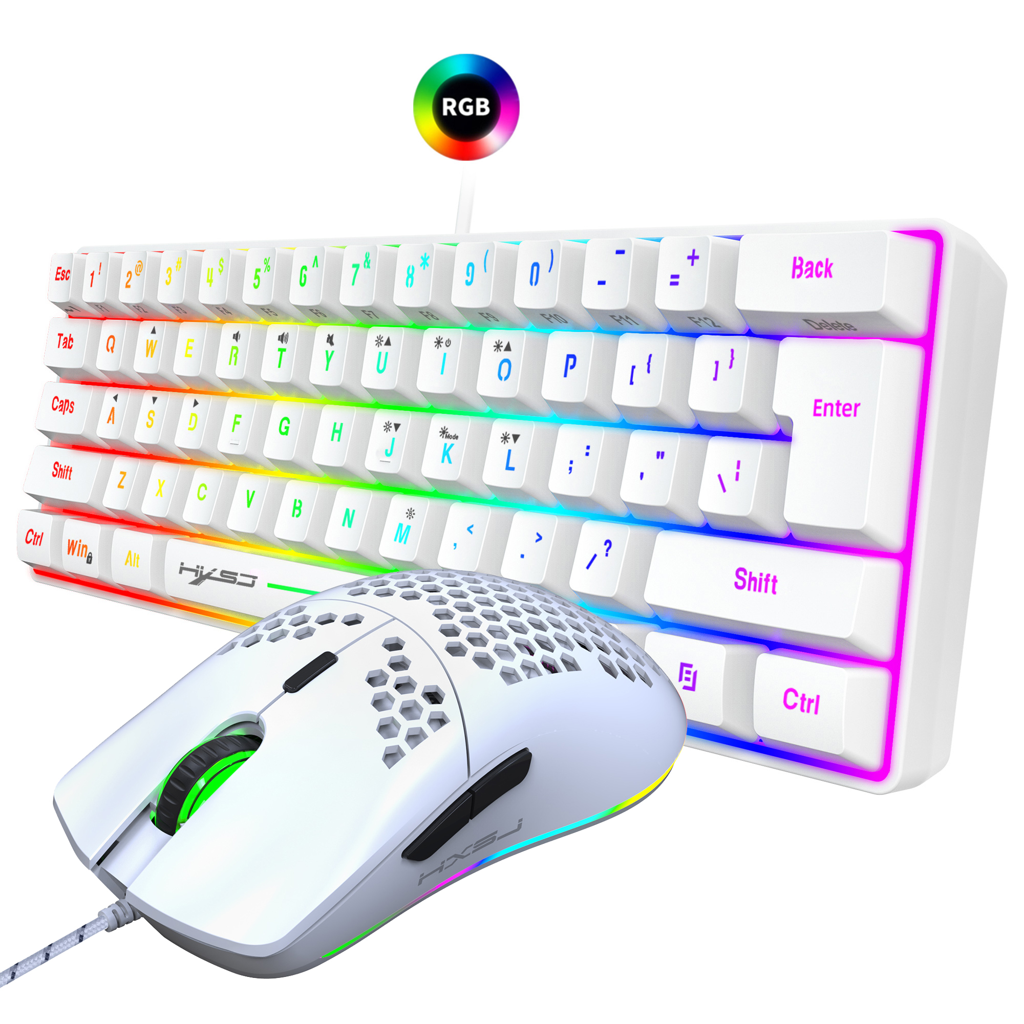 Hot selling HXSJ 61 keys V700  - Gaming Keyboard Bundle recensione e prezzo