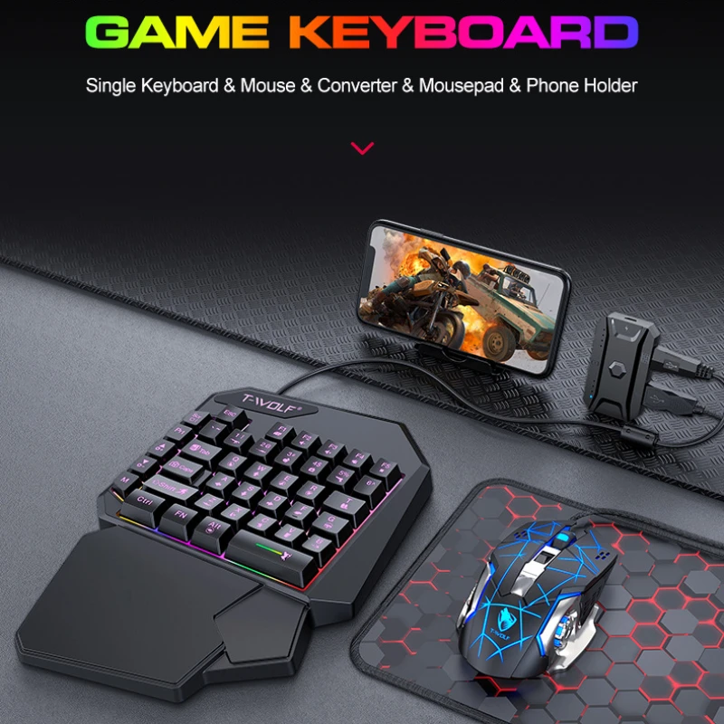 T-WOLF TF900 One Handed Keyboa - Gaming Keyboard Mobile recensione e prezzo