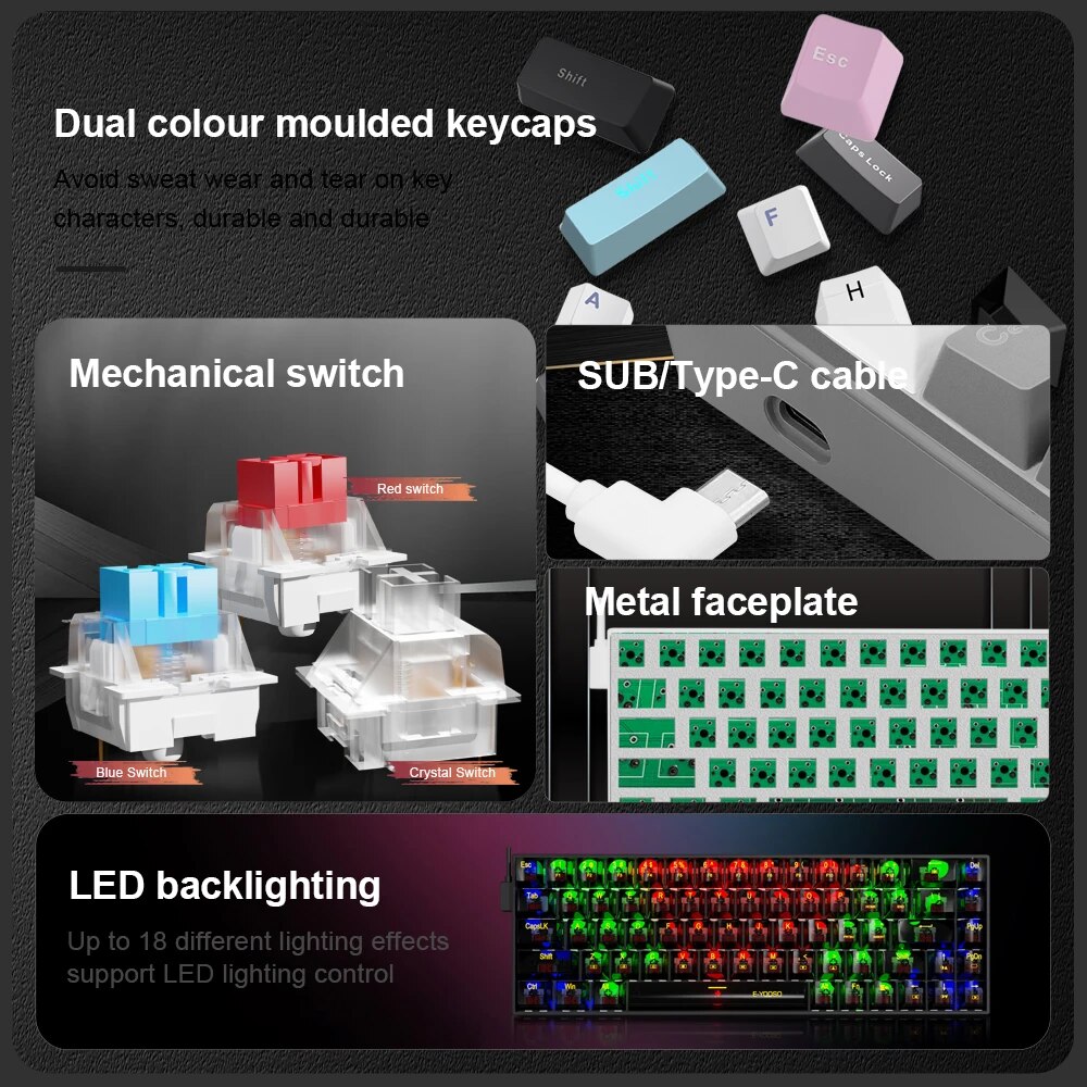 E-YOOSO Z686 USB Mini Slim Mec - Gaming Keyboard Mobile recensione e prezzo