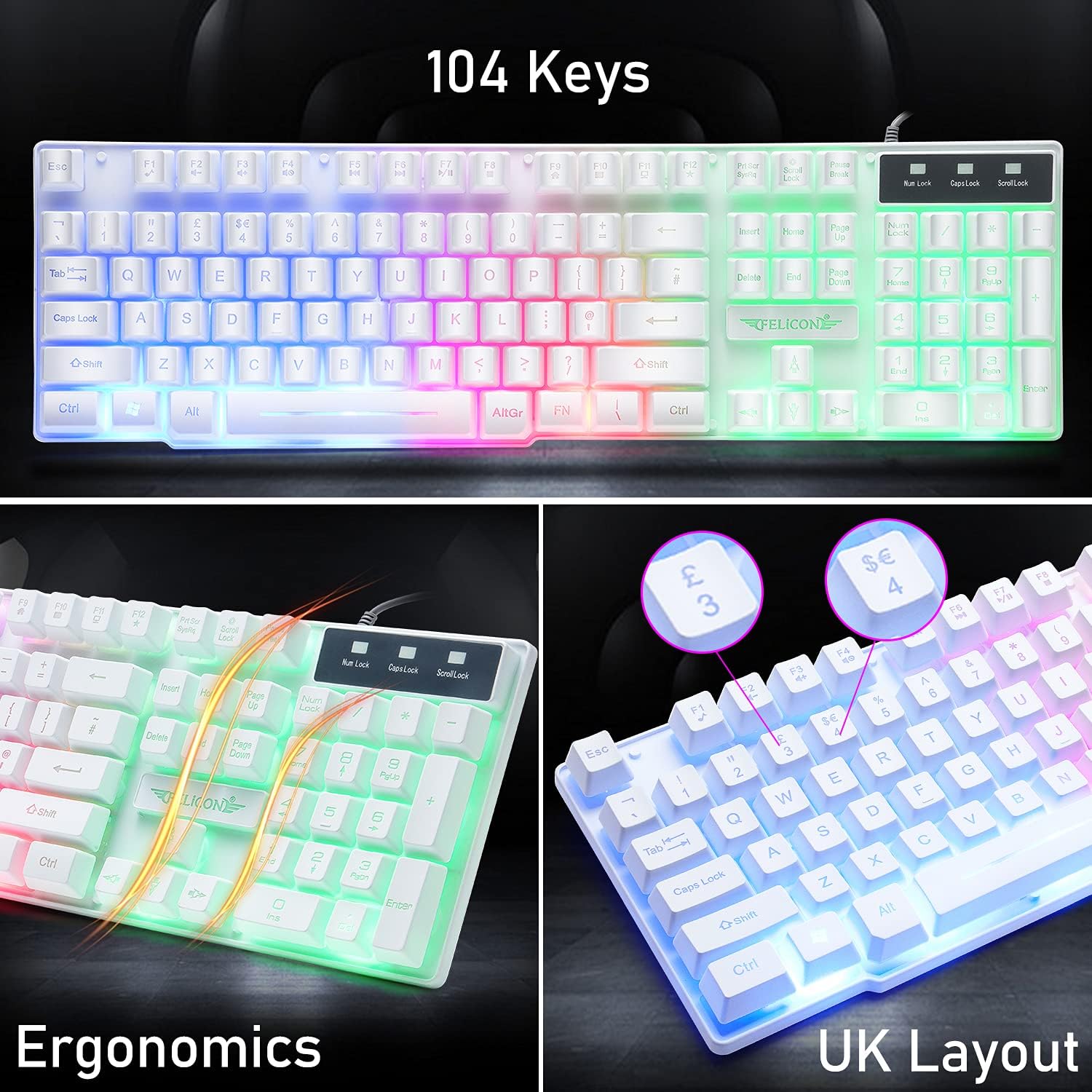 MAMBASNAKE T11 UK 100% Gaming  - Gaming Keyboard Ergonomic recensione e prezzo