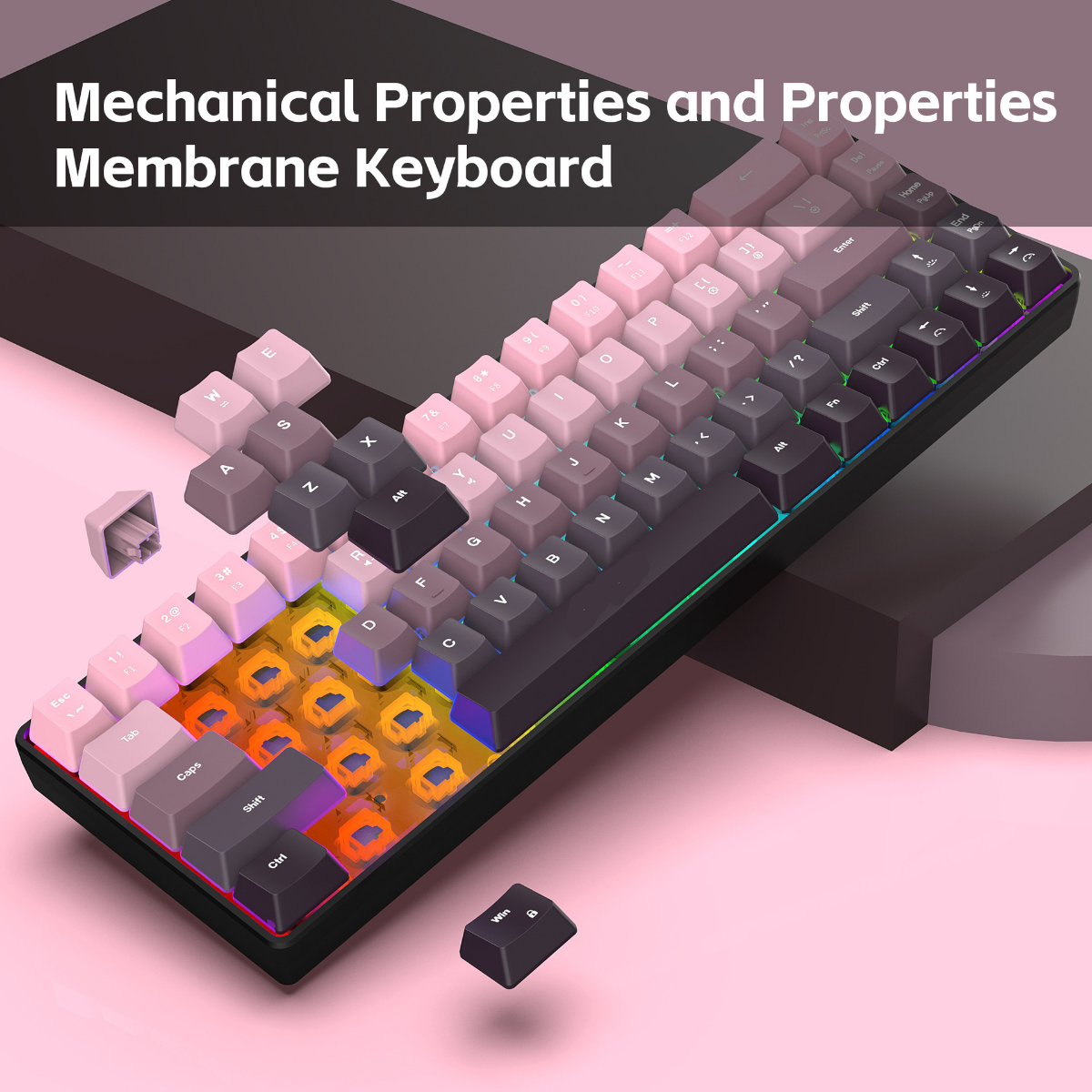 New Compact 68-Key Gradient-Co - Gaming Keyboard Ergonomic recensione e prezzo
