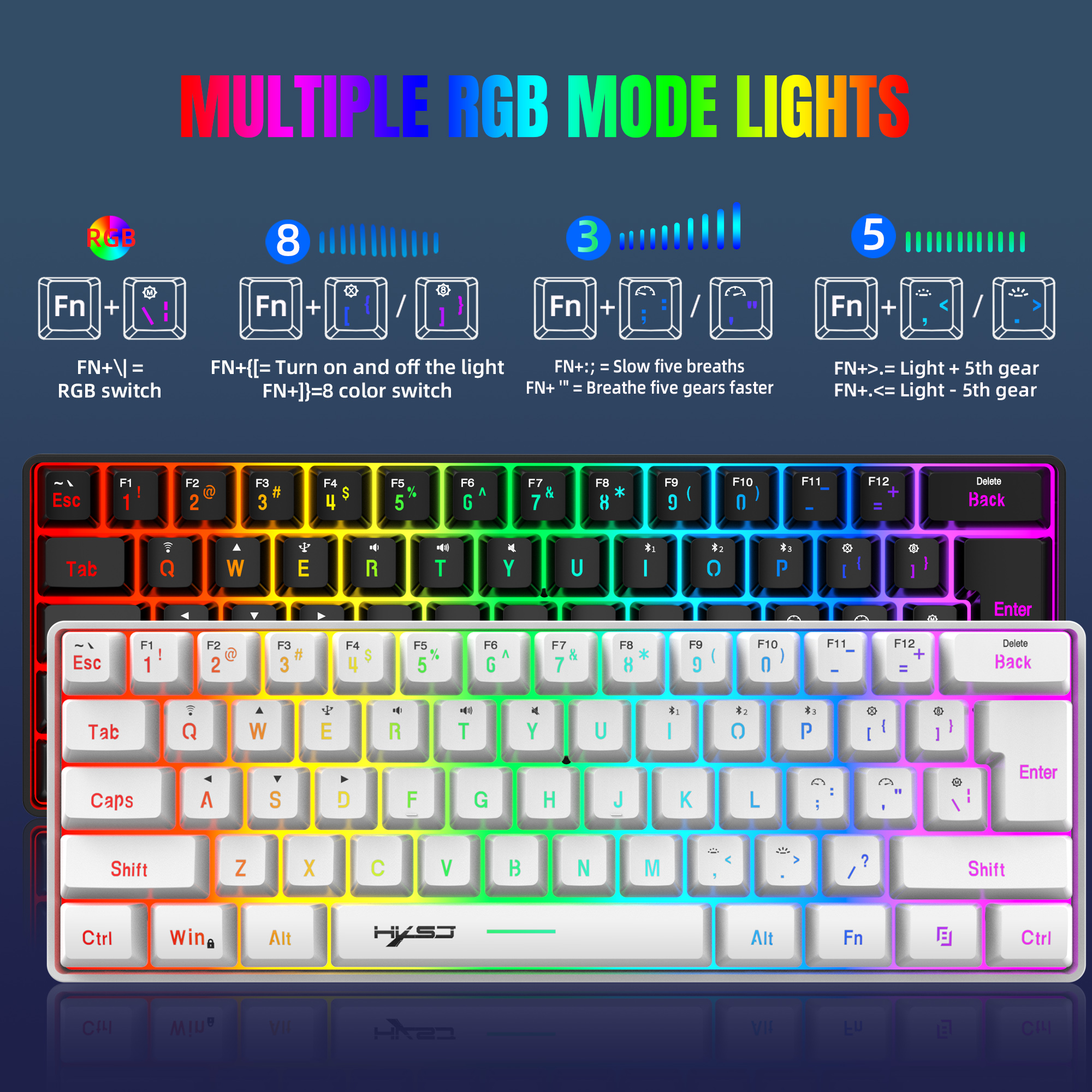 HXSJ L500 Tri mode wired wirel - Gaming Keyboard Bundle recensione e prezzo