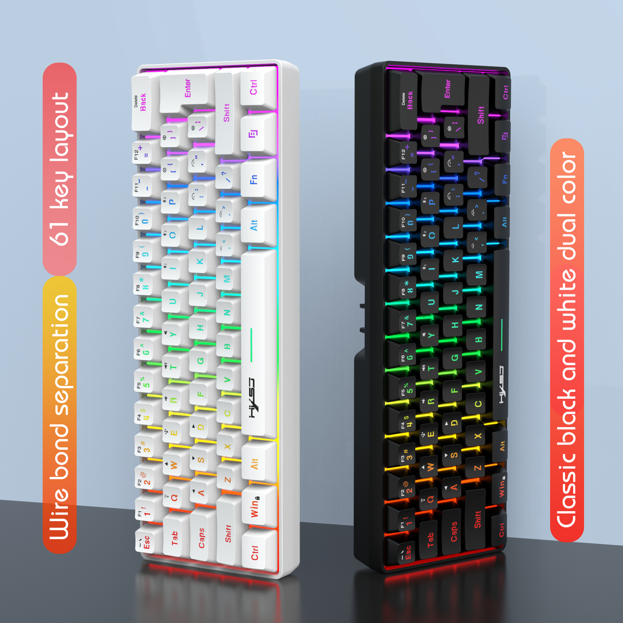 HXSJ L500 Tri mode wired wirel - Gaming Keyboard Bundle recensione e prezzo