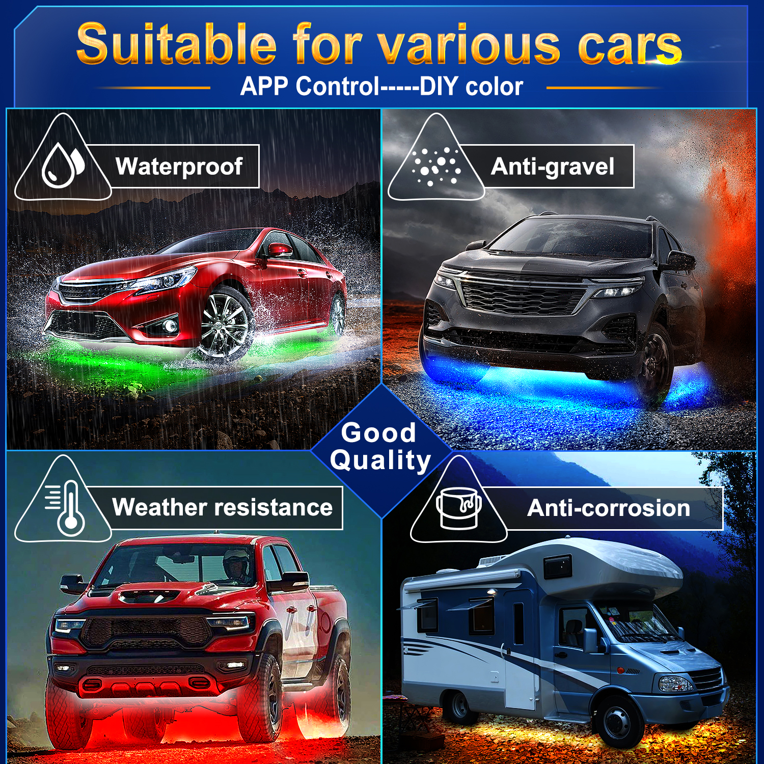 RGB Car Underglow Strip Lights - Rgb Underglow Strip recensione e prezzo