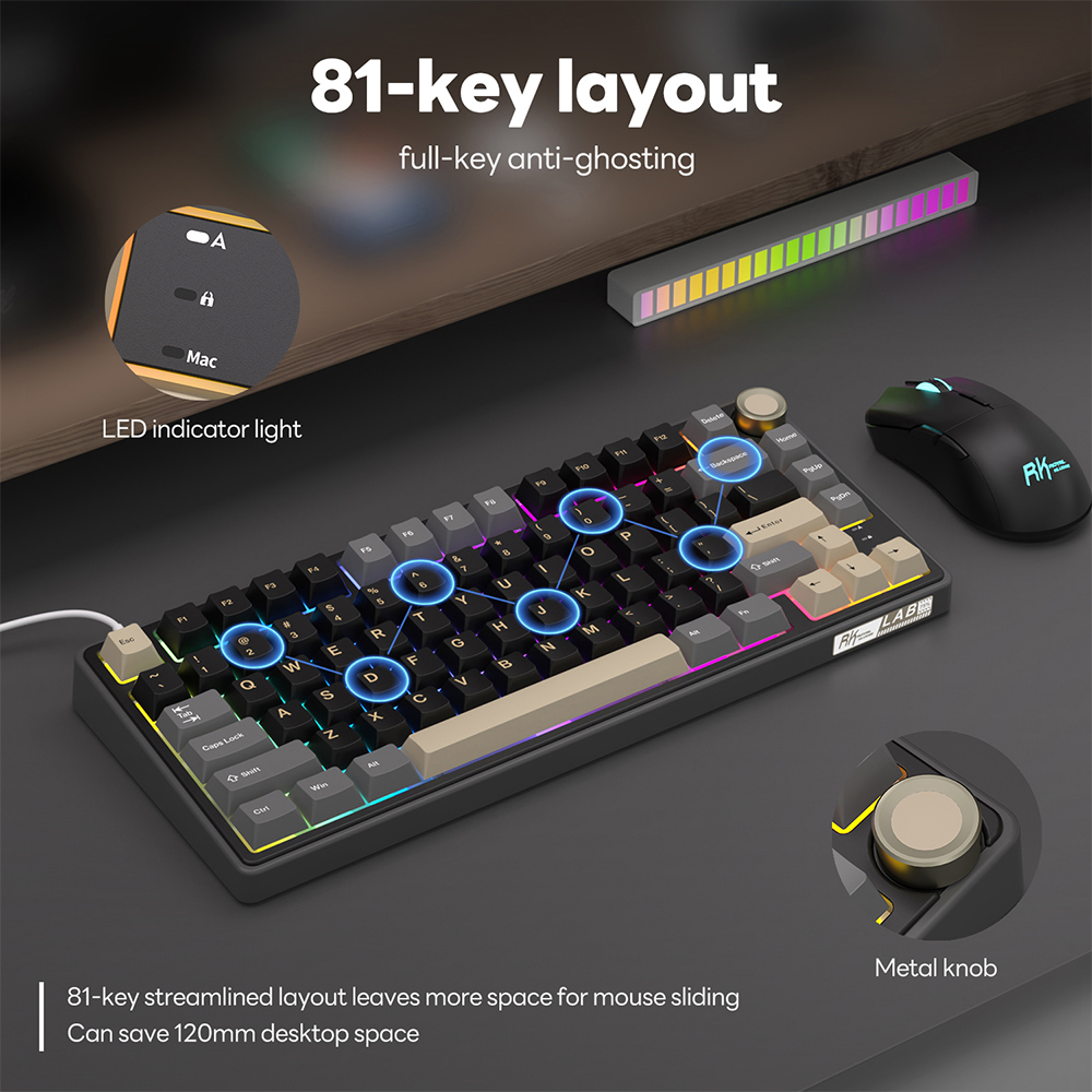 Royal Kludge RK R75 Wired Gami - Gaming Keyboard Bundle recensione e prezzo
