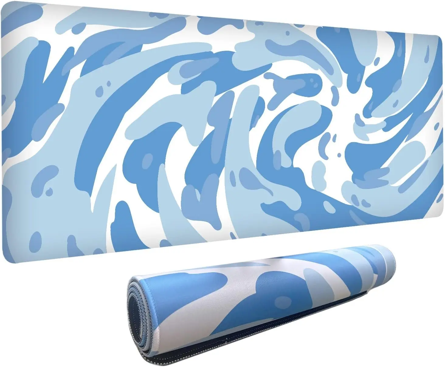 Light Blue Camo Swirl Pattern  - Gaming Keyboard Blue recensione e prezzo