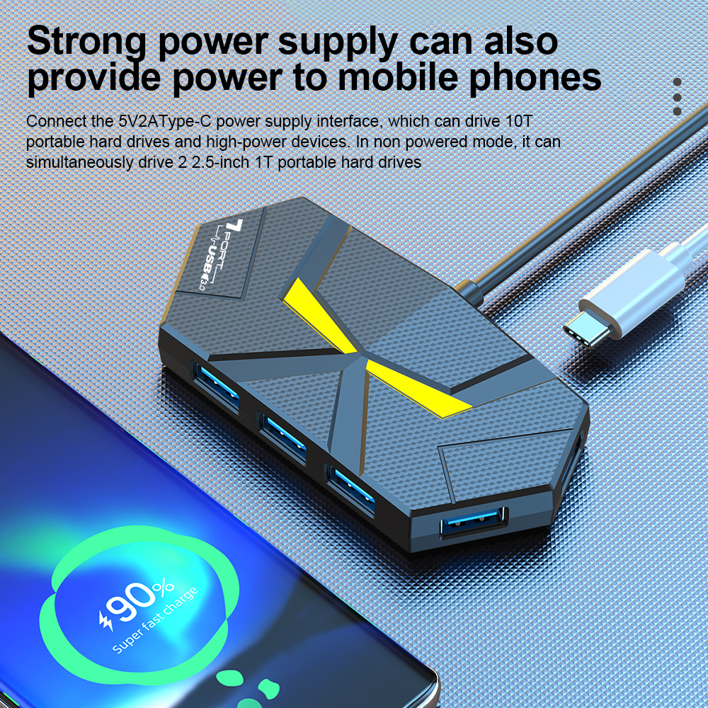 7 Ports USB 3.0 HUB Type C Doc - Gaming Keyboard Type C recensione e prezzo