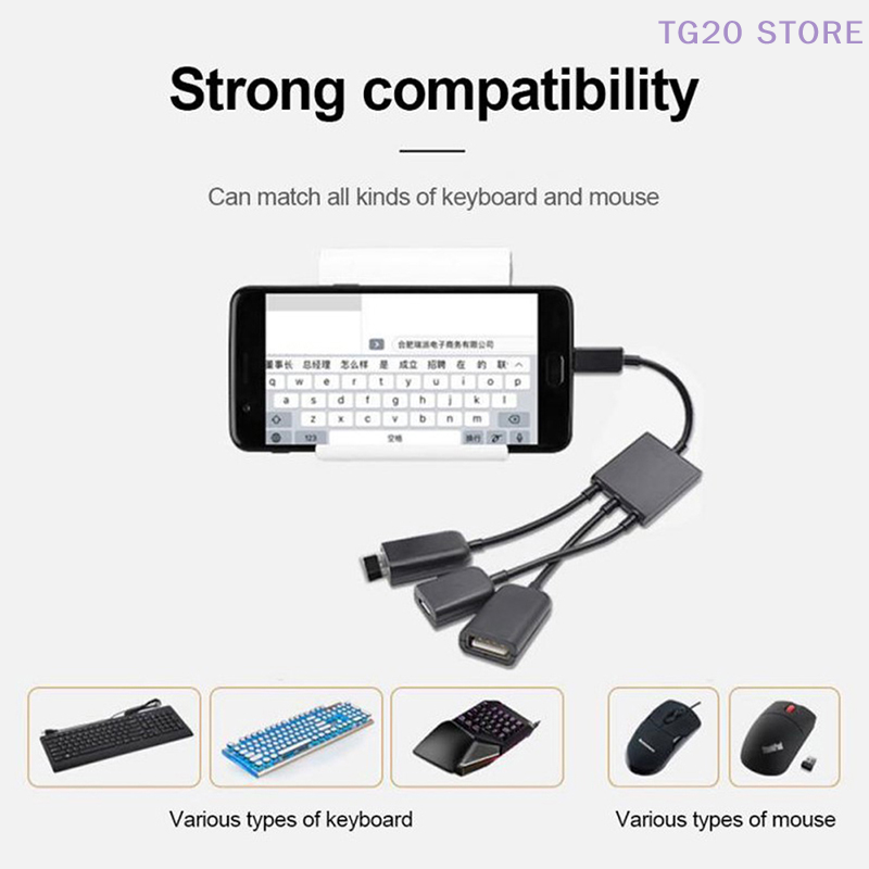3in1 Micro USB To 2 OTG 3 Port - Gaming Keyboard Type C recensione e prezzo