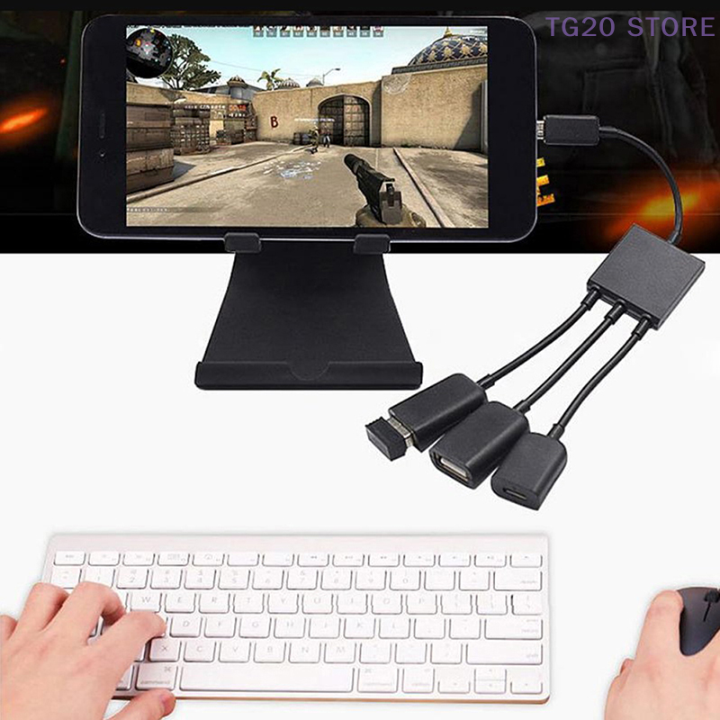 3in1 Micro USB To 2 OTG 3 Port - Gaming Keyboard Type C recensione e prezzo