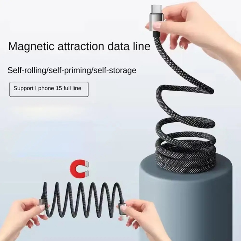 65W Self-coiling Magnetic Attr - Coiled Usb Cable recensione e prezzo