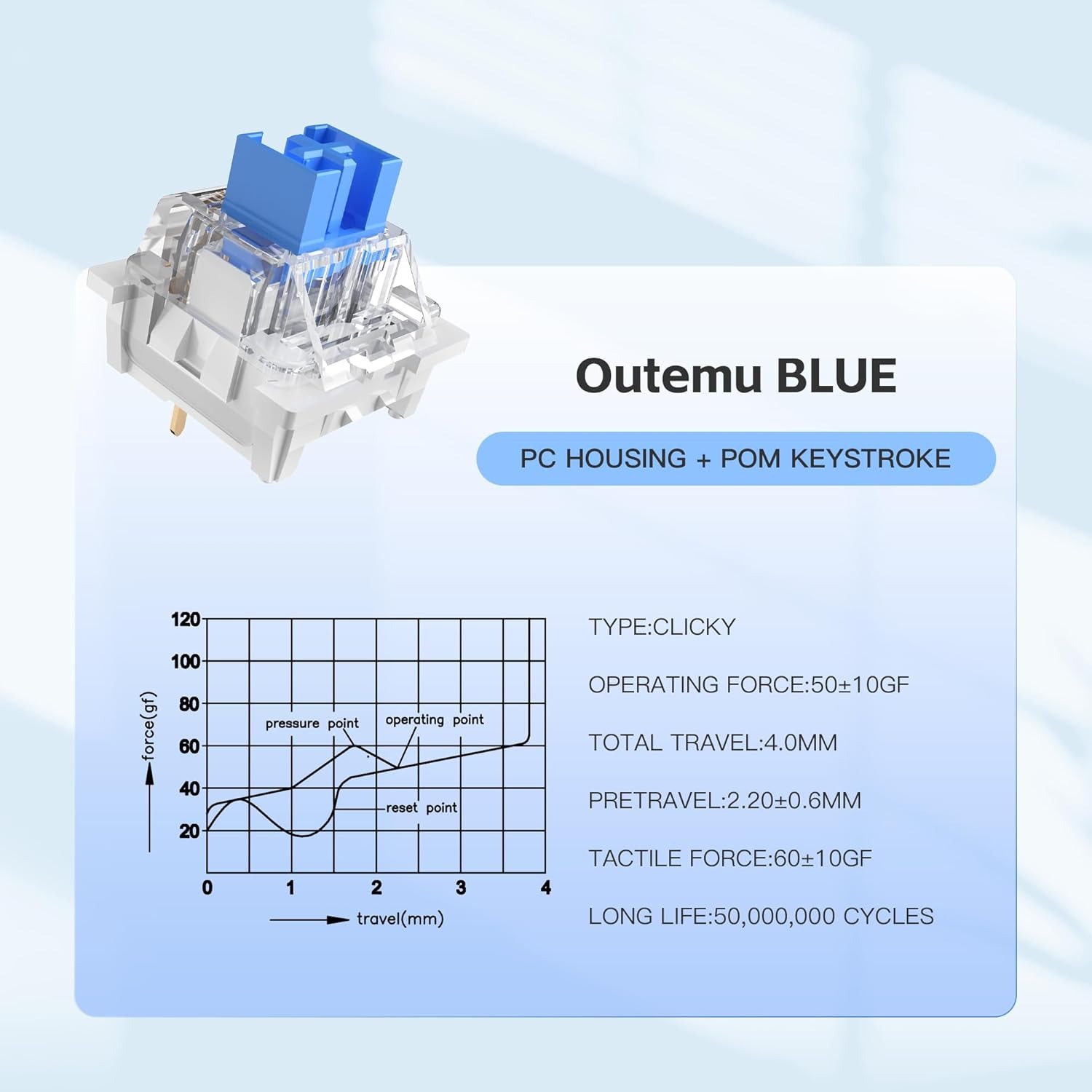 100 Practical Blue Switches, H - Gaming Keyboard Blue recensione e prezzo