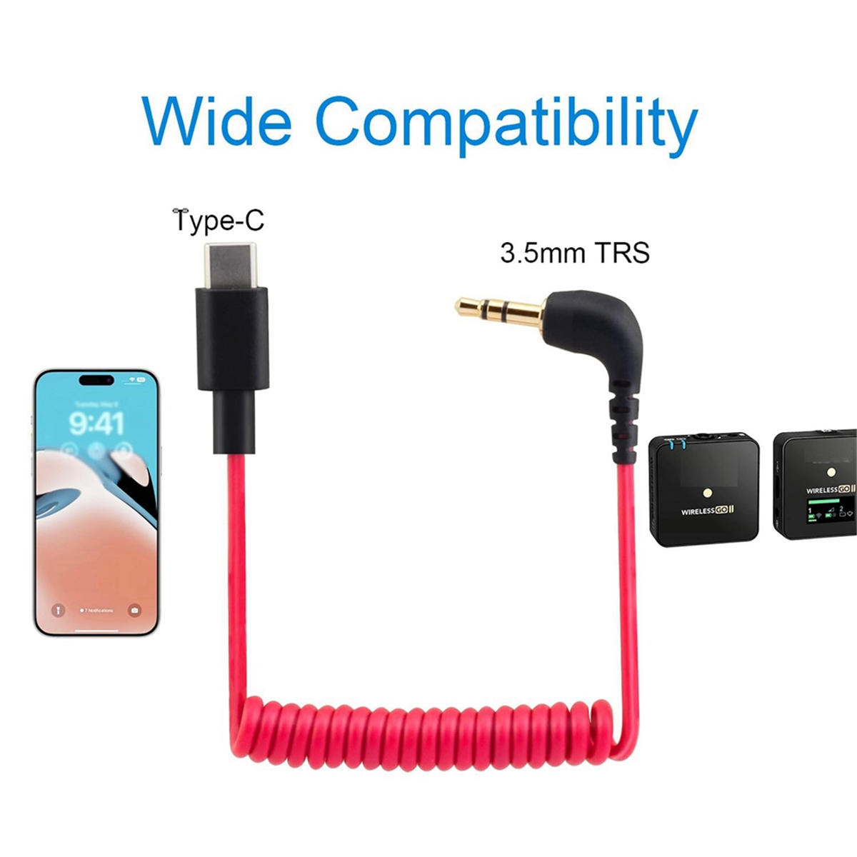 USB C to 3.5mm Cable for RODE  - Coiled Usb Cable recensione e prezzo