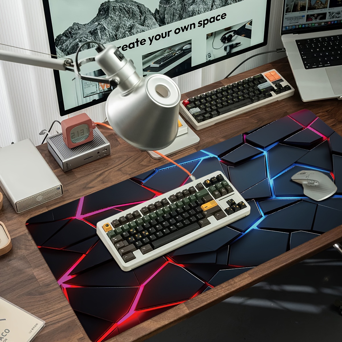 Large gaming Mouse Pads 90x40  - Gaming Keyboard Blue recensione e prezzo