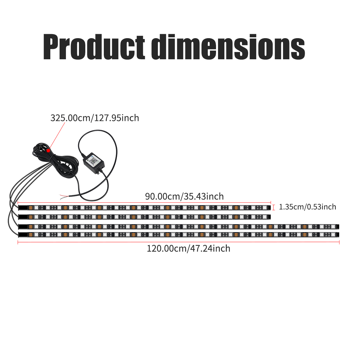 90+120CM Car RGB Chassis Light - Rgb Underglow Strip recensione e prezzo