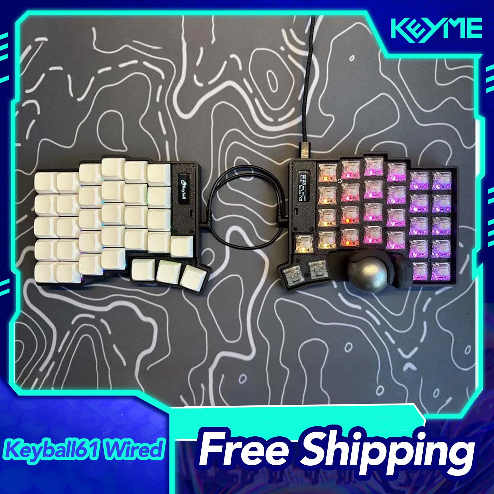 Keyball 39/44/61 Split Keyboar - Gaming Keyboard Bundle recensione e prezzo