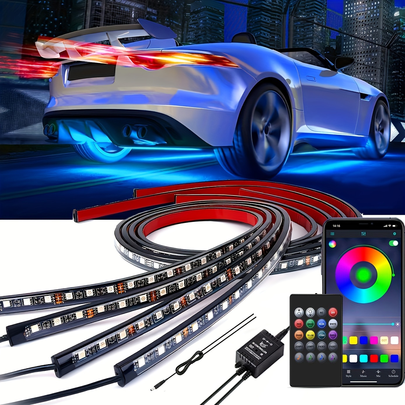 Neon LED Car Bottom Underglow  - Rgb Underglow Strip recensione e prezzo