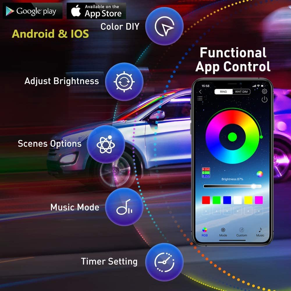 Neon LED Car Bottom Underglow  - Rgb Underglow Strip recensione e prezzo