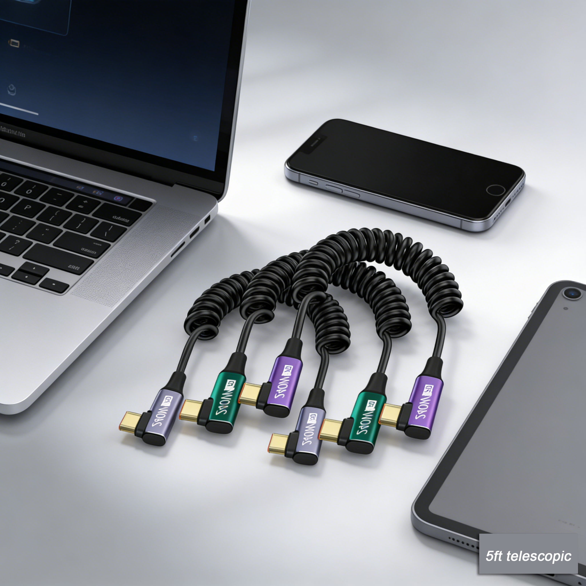 USB-C to USB-C Coiled Cable wi - Coiled Usb Cable recensione e prezzo