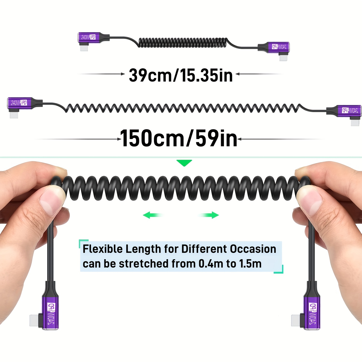 USB-C to USB-C Coiled Cable wi - Coiled Usb Cable recensione e prezzo