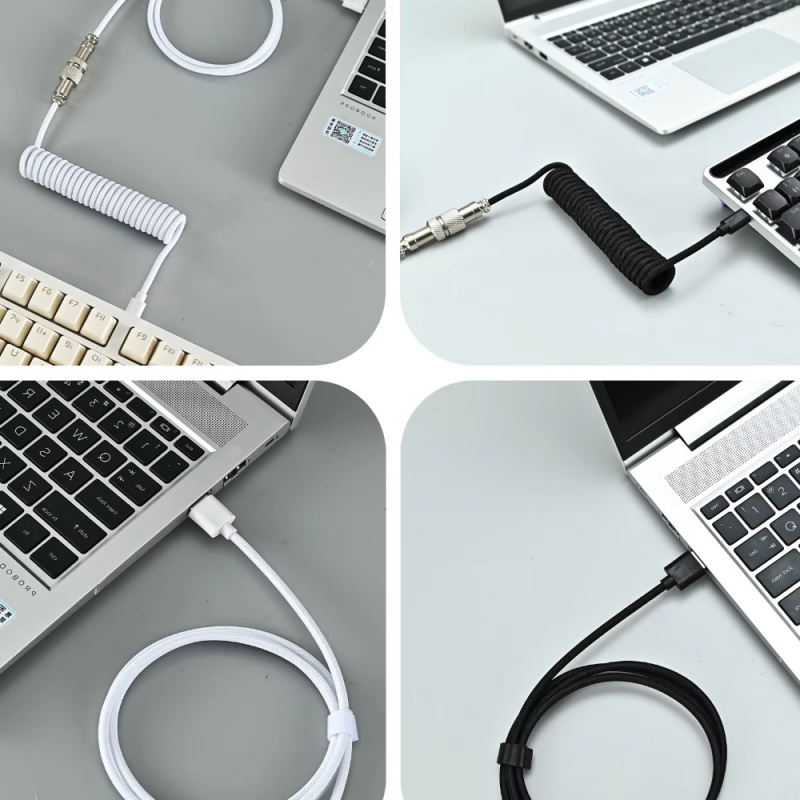 Coiled USB-C Cable with Magnet - Gaming Keyboard Type C recensione e prezzo