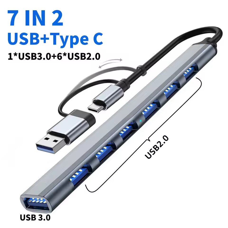 7 Ports USB 3.0 Type C HUB Exp - Gaming Keyboard Type C recensione e prezzo