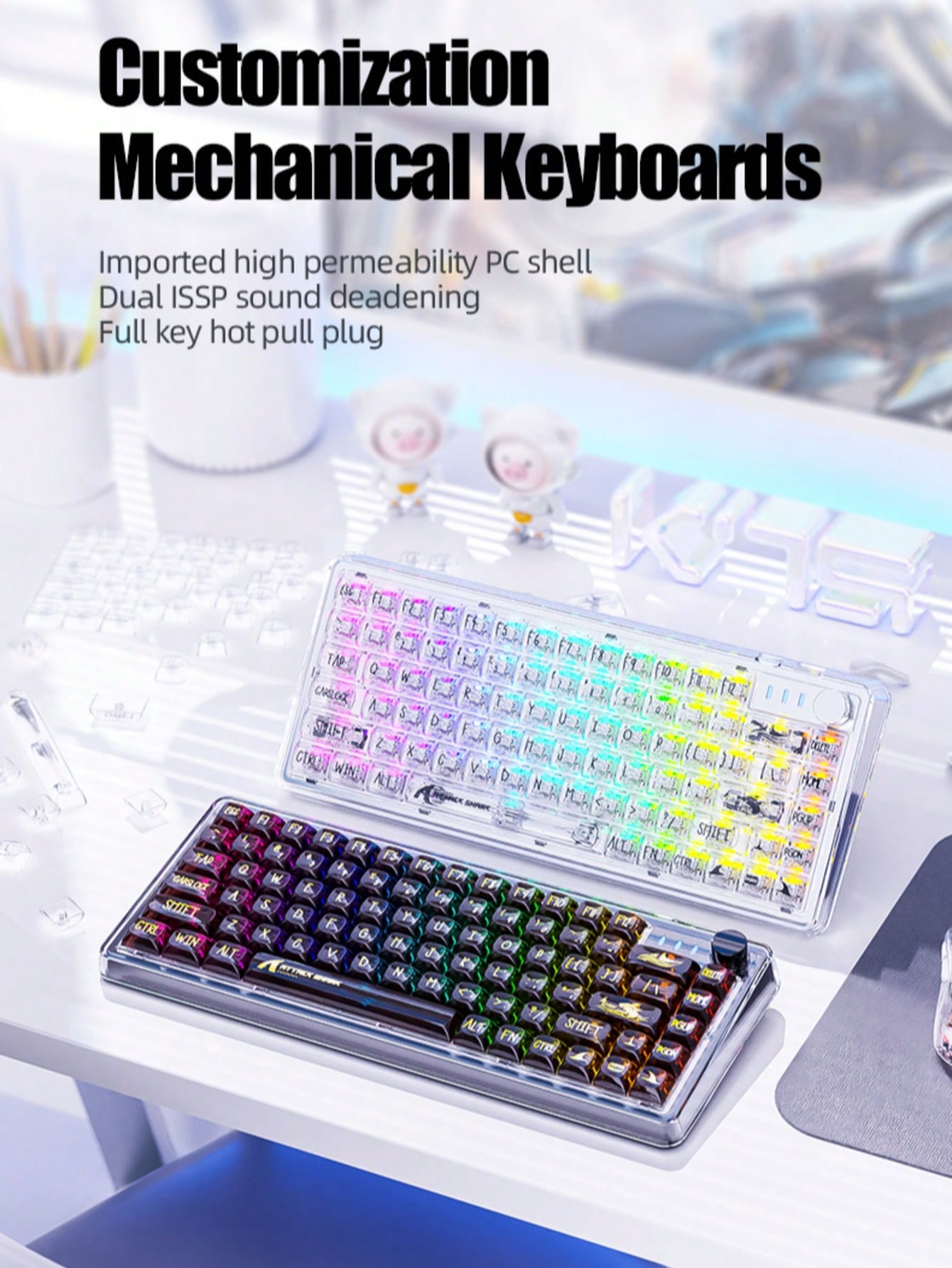K75 transparent mechanical key - Keyboard Gaming Transparent recensione e prezzo