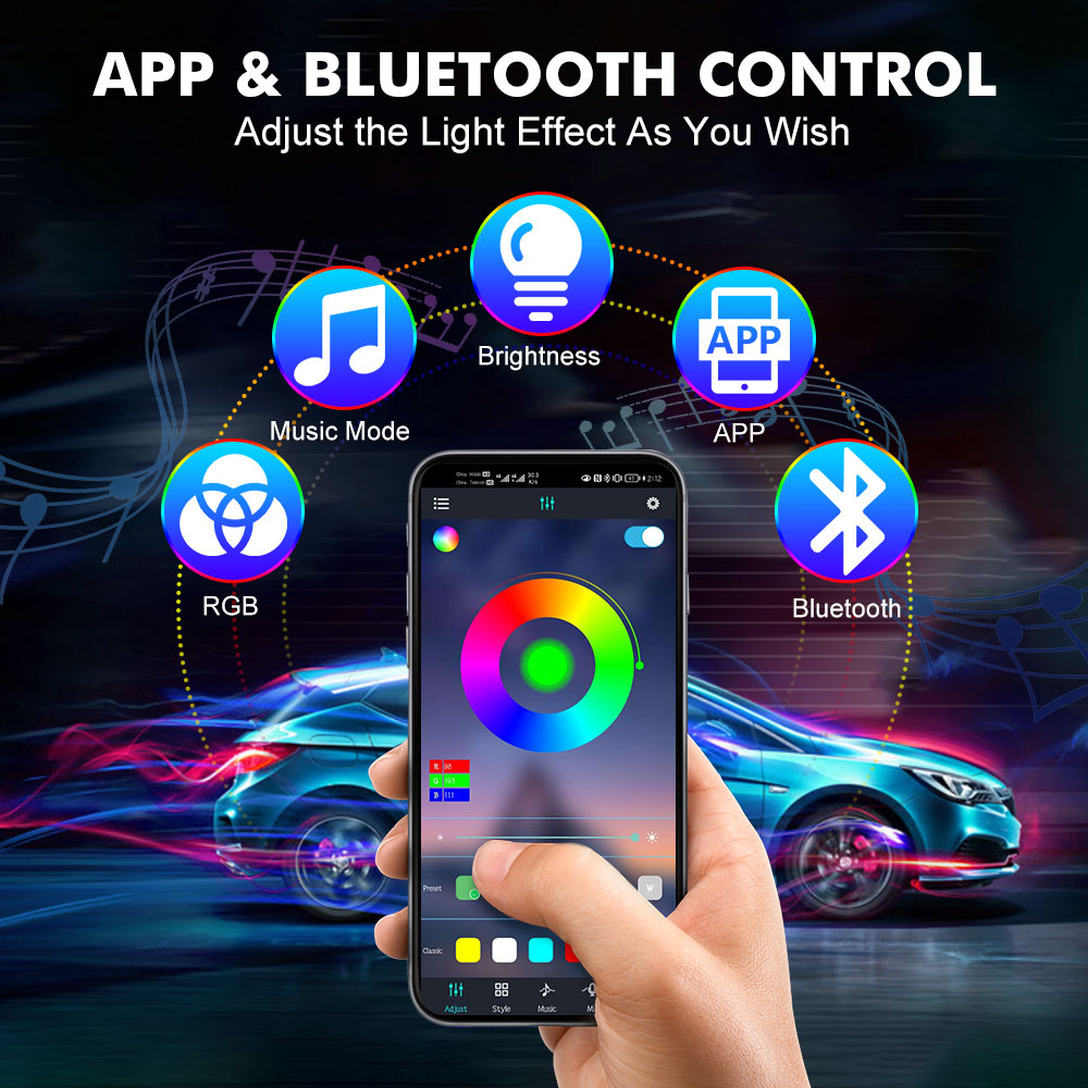 Neon LED Interior Car Light AP - Rgb Underglow Strip recensione e prezzo