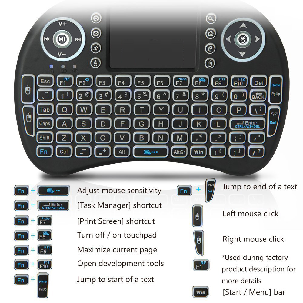 Backlit Mini Wireless Keyboard - Gaming Keyboard Mobile recensione e prezzo