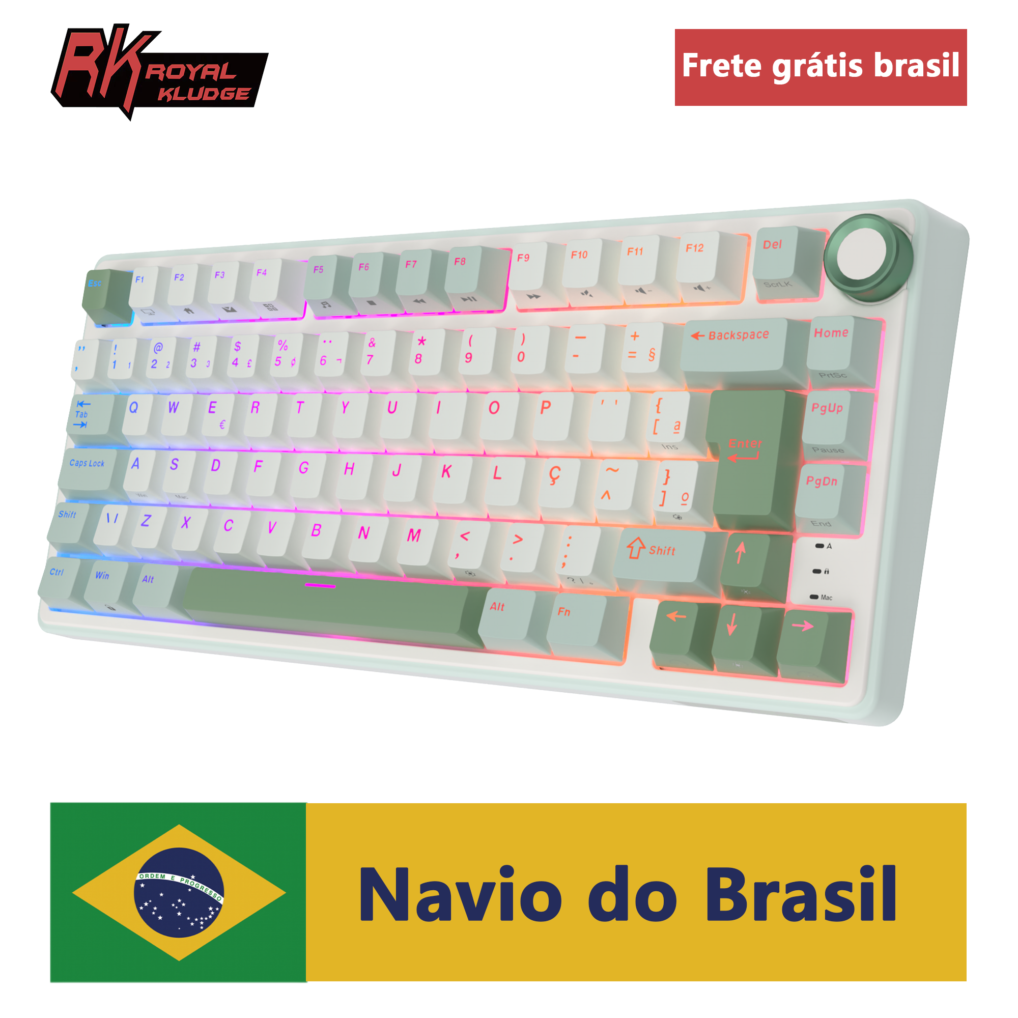 Royal Kludge RK R75 Brazilian  - Gaming Keyboard Mobile recensione e prezzo