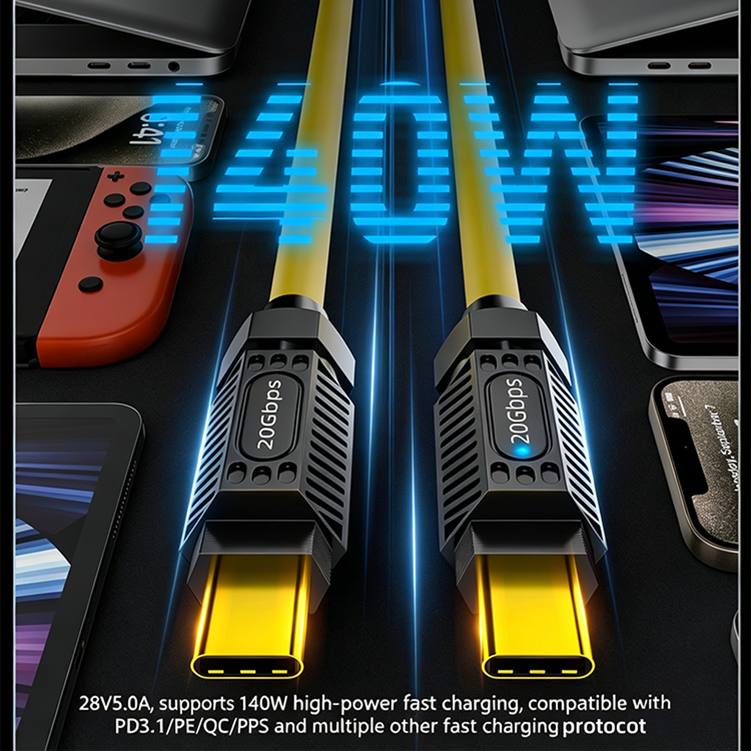 PD 3.1 140W USB Type C Fast Ch - Coiled Usb Cable recensione e prezzo