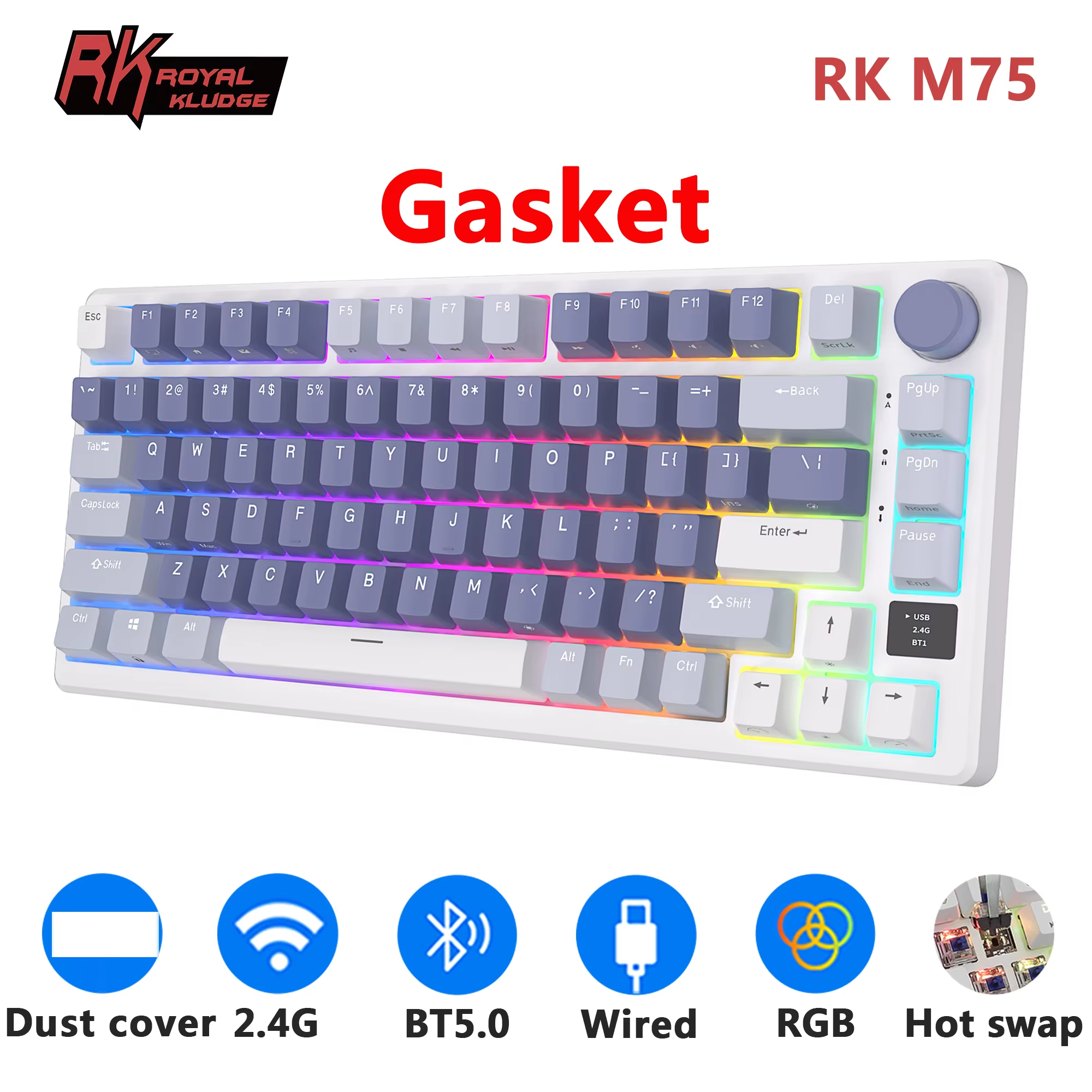 RK ROYAL KLUDGE M75 2.4G Wirel - Gaming Keyboard Mobile recensione e prezzo