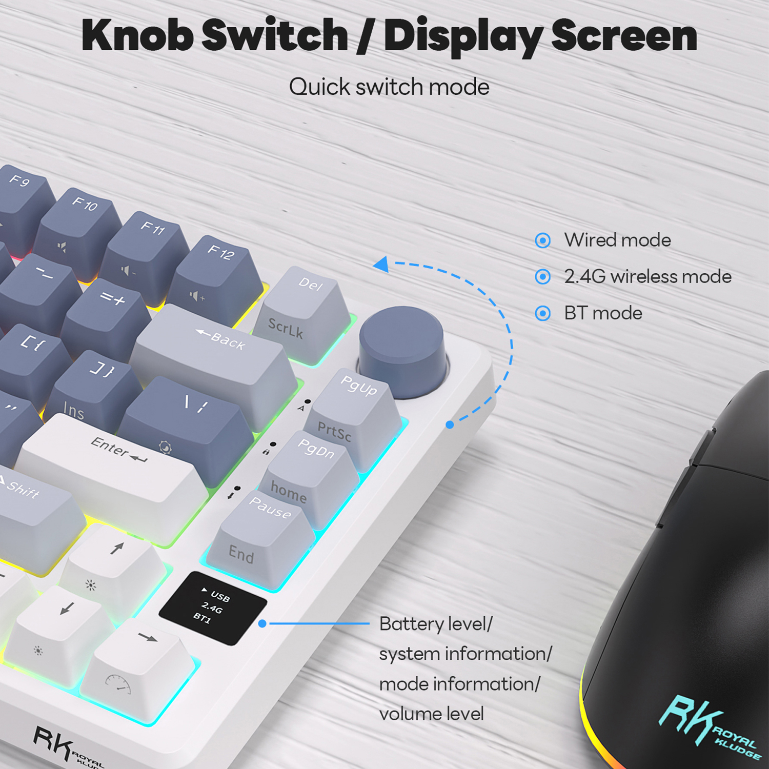 RK ROYAL KLUDGE M75 2.4G Wirel - Gaming Keyboard Mobile recensione e prezzo