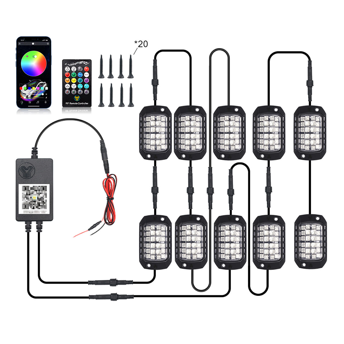 Car RGB LED Chassis Light Stri - Rgb Underglow Strip recensione e prezzo